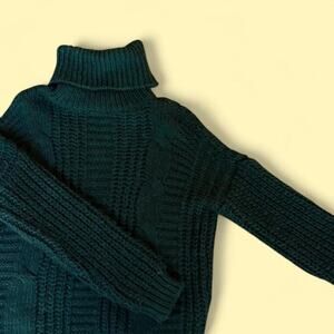 Italian Green Chunky Turtleneck Sweater